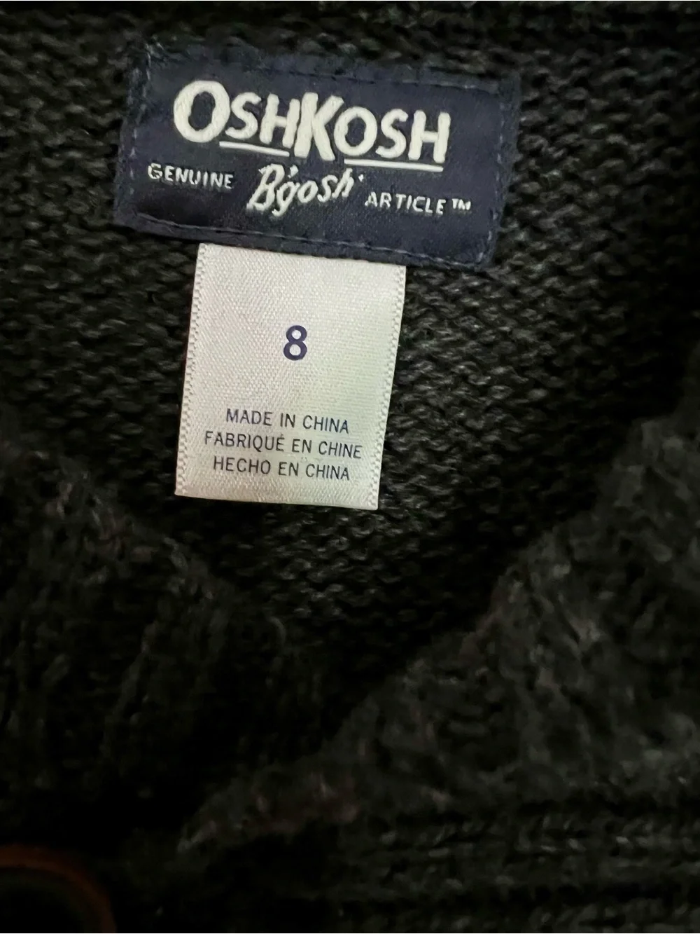 OshKosh B’gosh Boys Size 8 Fair Isle Pullover Sweater NWT